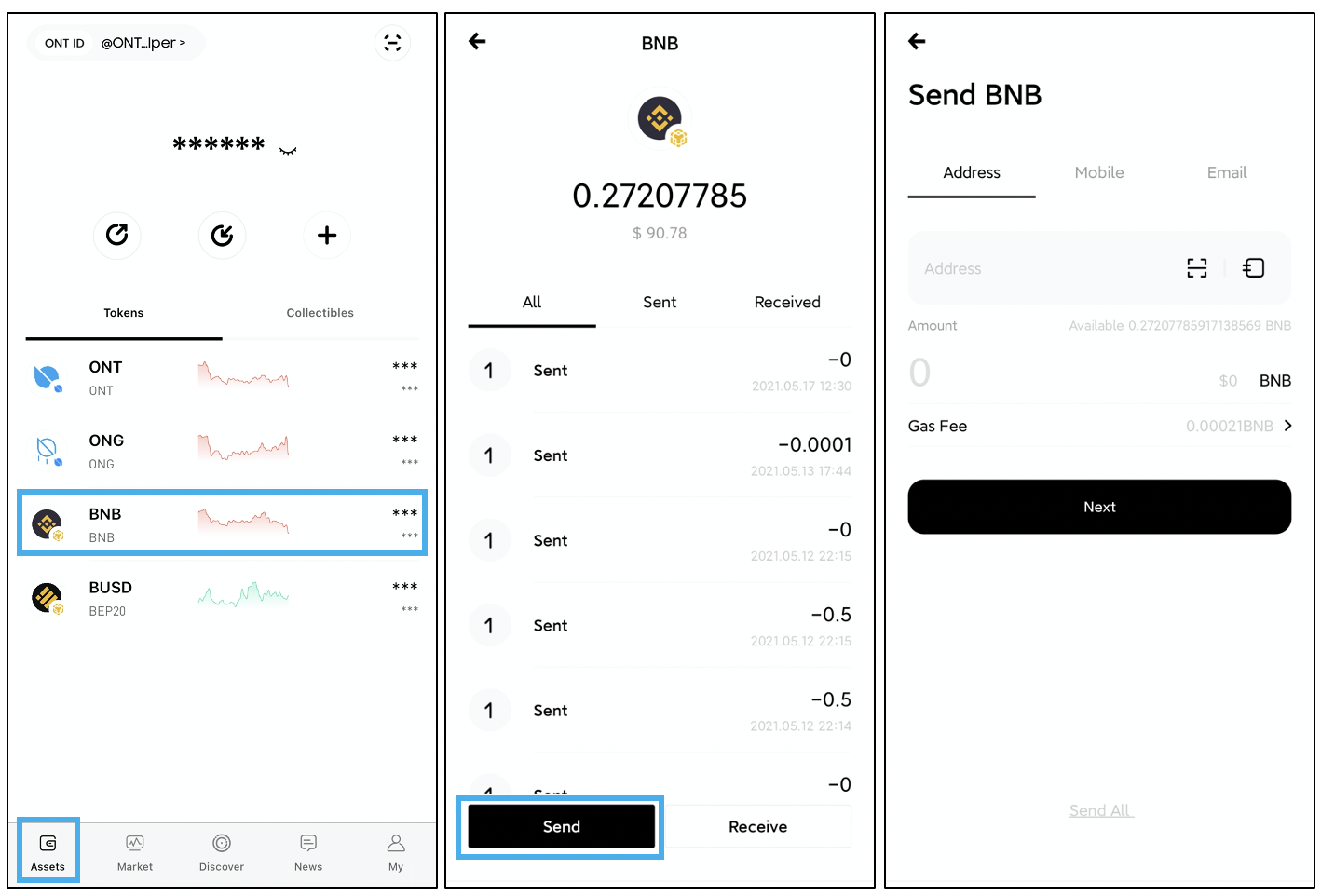 Sending and Receiving Binance Smart Chain Assets - ONTO ...